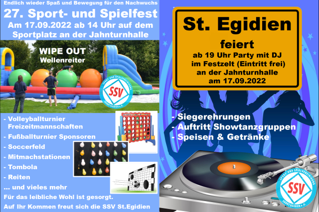 Spielfest 2022 SSV St. Egidien e.V.