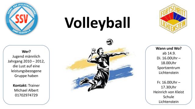 Neues Volleyballteam SSV St. Egidien e.V.